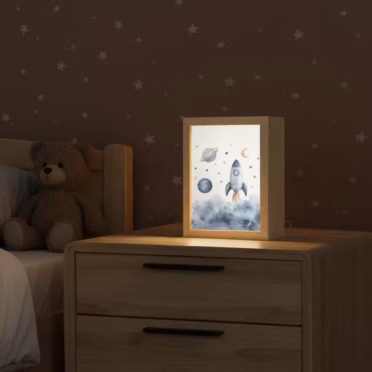 Waterverf - Planeten - Sterren - Raket Light Box met kabel klein -sfeer1_kind