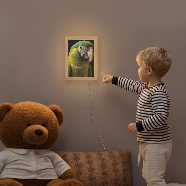 Ara - Portret - Groen Light Box met kabel (Kinderlampje) klein -sfeer4a_kind