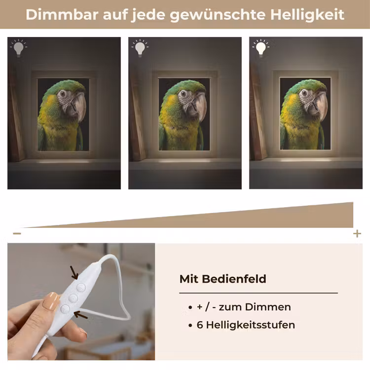 Ara - Portret - Groen Light Box met kabel (Kinderlampje) klein -USP_dimbaarDE