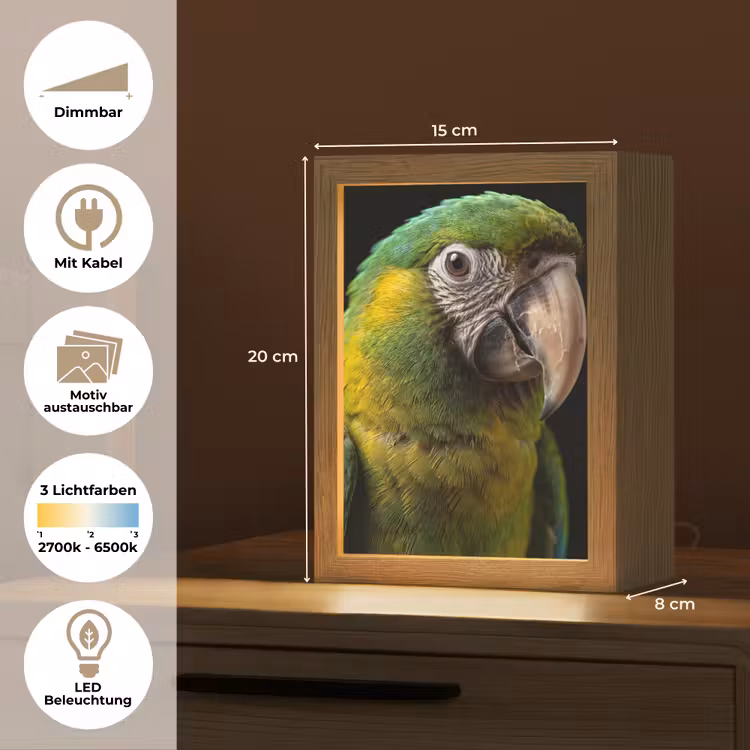 Ara - Portret - Groen Light Box met kabel (Kinderlampje) klein -USP_websiteoverzichtDE
