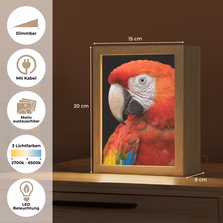 Ara - Portret - Rood Light Box met kabel (Kinderlampje) klein -USP_websiteoverzichtDE