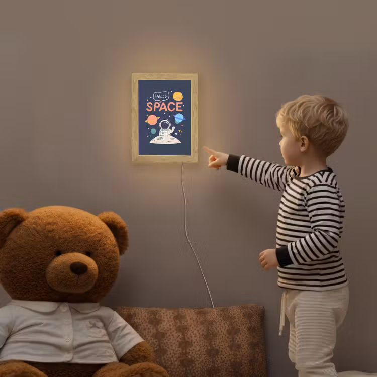 Astronaut - Ruimte - Planeten Light Box met kabel klein -sfeer4a_kind