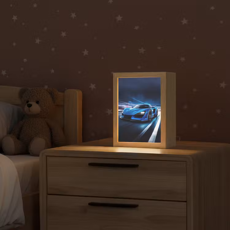 Auto - Blauw - Jongens - Kind Light Box met kabel klein -sfeer1_kind