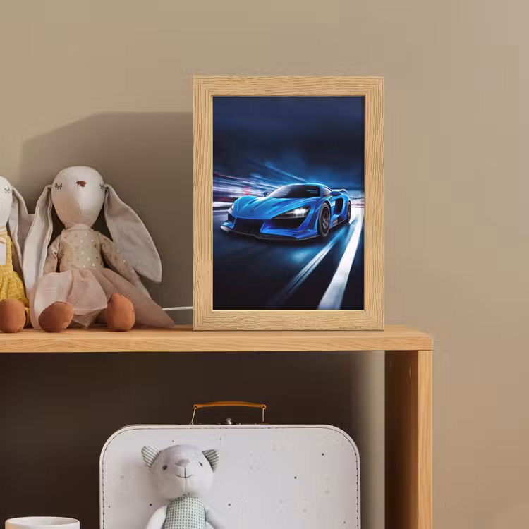 Auto - Blauw - Jongens - Kind Light Box met kabel klein -sfeer2_kind