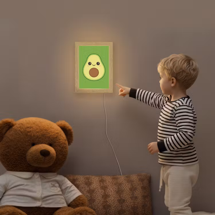 Avocado - Groen - Speels Light Box met kabel klein -sfeer4a_kind
