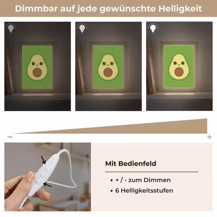 Avocado - Groen - Speels Light Box met kabel klein -USP_dimbaarDE