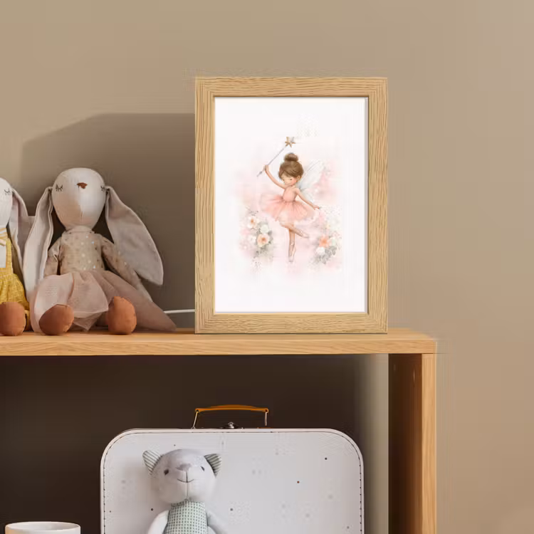 Ballerina - Fee - Bloemen - Roze Light Box met kabel klein -sfeer2_kind