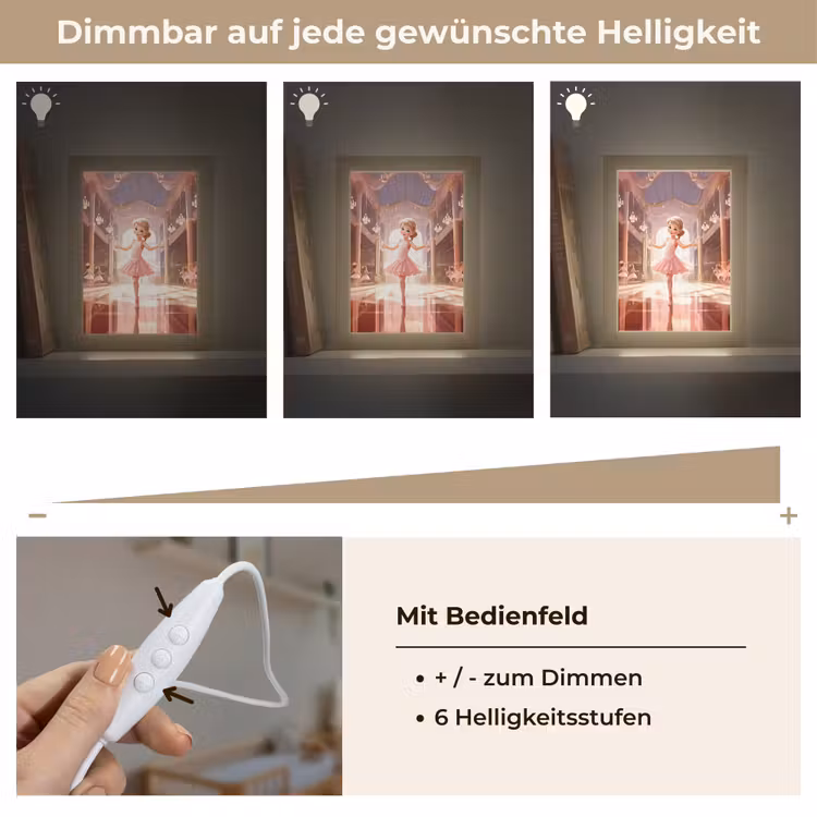 Ballerina - Meisjes - Roze - Kinderen Light Box met kabel klein -USP_dimbaarDE