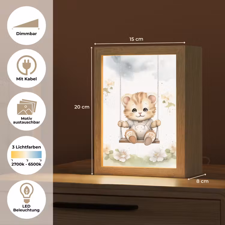 Poes - Baby - Dier - Kinderen Light Box met kabel (Kinderlampje) klein -USP_websiteoverzichtDE