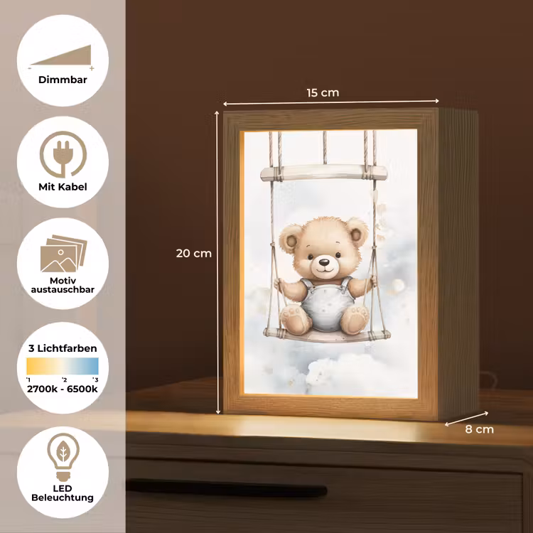 Beer - Baby - Dier - Kinderen Light Box met kabel (Kinderlampje) klein -USP_websiteoverzichtDE