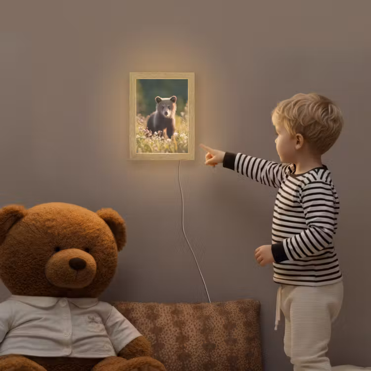 Beer - Bloemenveld - Gras Light Box met kabel klein -sfeer4a_kind