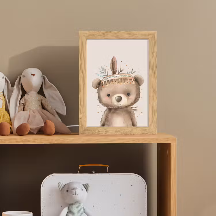 Beer - Boho - Indianentooi - Dieren Light Box met kabel klein -sfeer2_kind