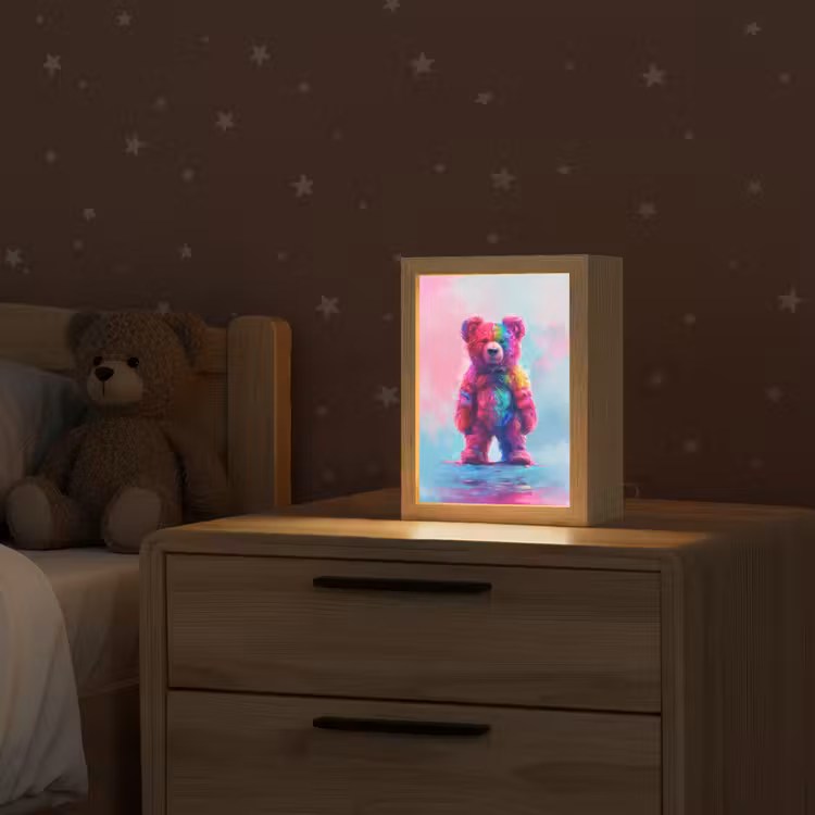Beer - Kleurrijk - Dier Light Box met kabel klein -sfeer1_kind