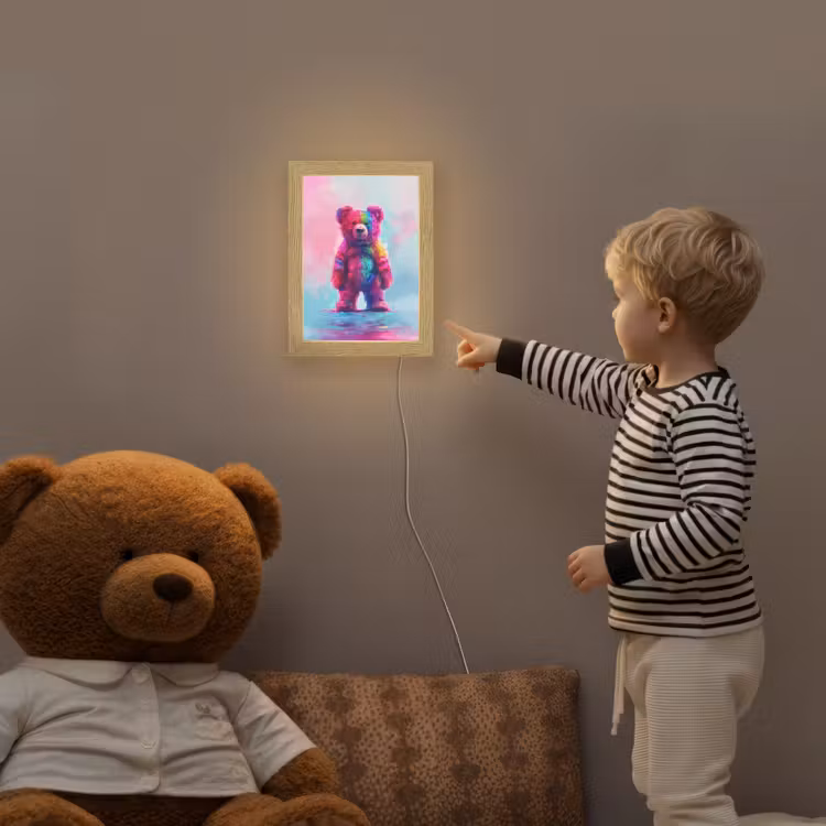 Beer - Kleurrijk - Dier Light Box met kabel klein -sfeer4a_kind