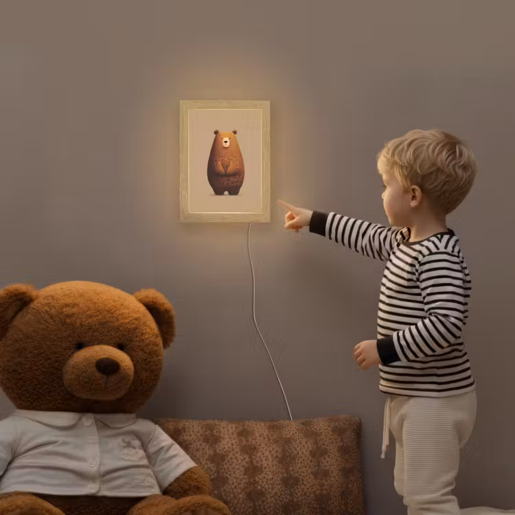 Beer - Minimalistisch - Bruin Light Box met kabel klein -sfeer4a_kind