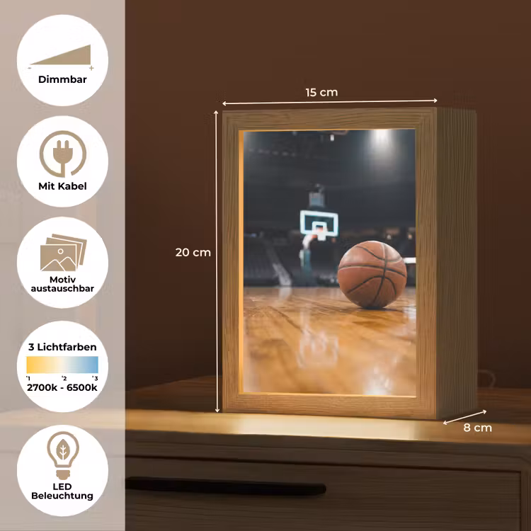 Basketbal - Arena - Sport Light Box met kabel (Kinderlampje) klein -USP_websiteoverzichtDE
