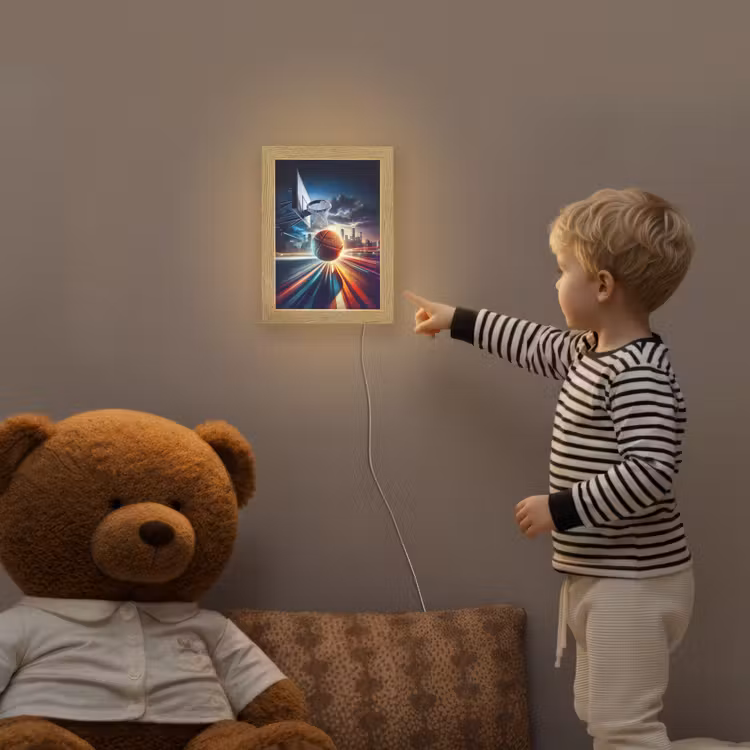 Basketbal - Sport - Basket - Stad Light Box met kabel klein -sfeer4a_kind