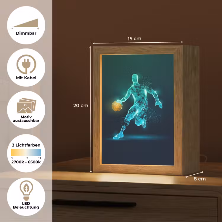 Basketbalspeler - Digitaal - Groen - Blauw Light Box met kabel (Kinderlampje) klein -USP_websiteoverzichtDE
