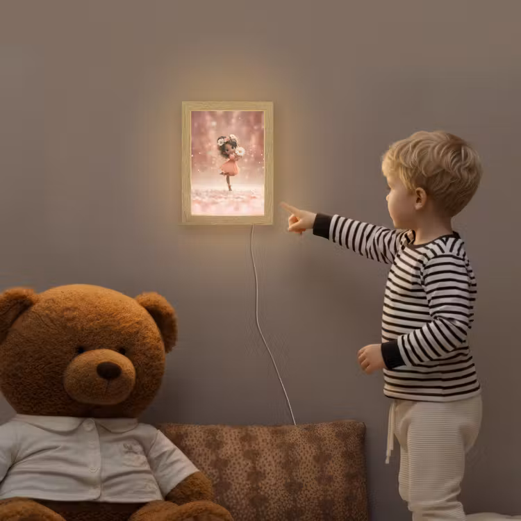 Bloemenfee - Roze - Meisje Light Box met kabel klein -sfeer4a_kind