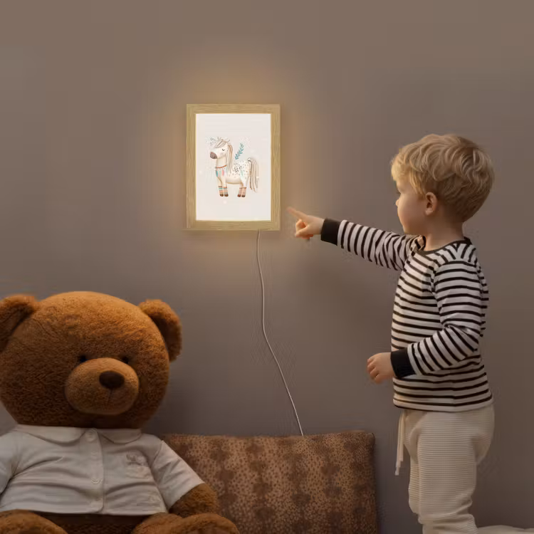 Bohemian - Paard - Beige Light Box met kabel klein -sfeer4a_kind