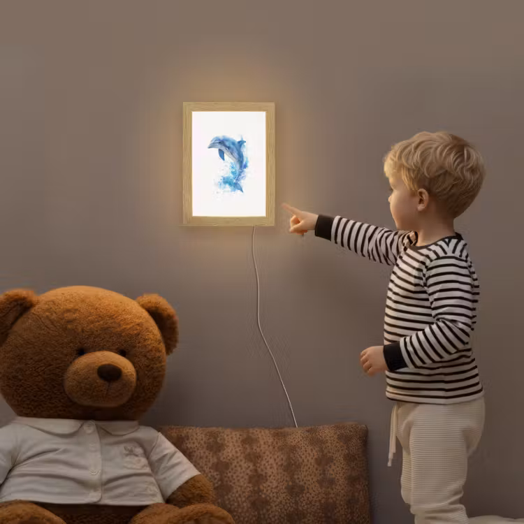 Dolfijn - Water - Blauw Light Box met kabel klein -sfeer4a_kind