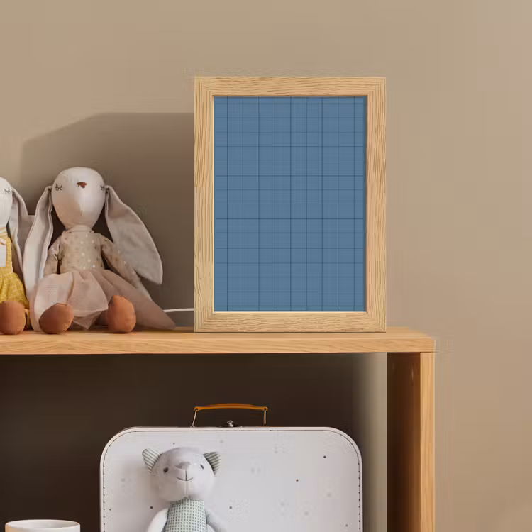 Ruiten - Geometrisch - Blauw Light Box met kabel (Kinderlampje) klein 904 -sfeer2_kind
