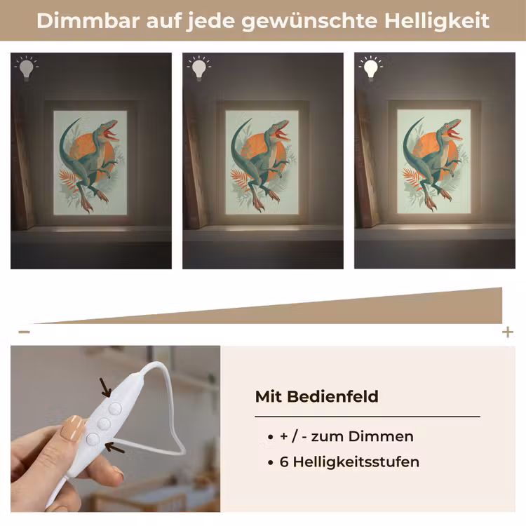Dino - Bladeren - Grafisch - Groen Light Box met kabel klein -USP_dimbaarDE