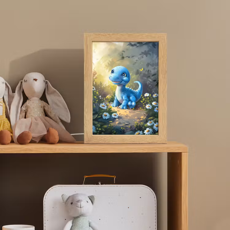 Dino - Blauw - Baby - Dinosaurus Light Box met kabel klein -sfeer2_kind