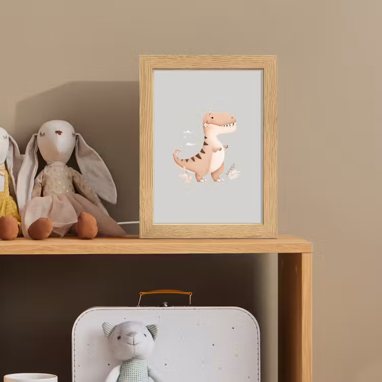 Dino - Bloemen - Blauw Light Box met kabel klein -sfeer2_kind