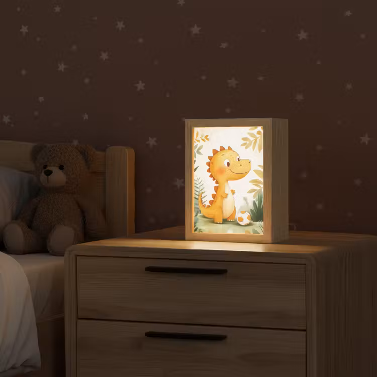 Dino - Voetbal - Oranje Light Box met kabel klein -sfeer1_kind