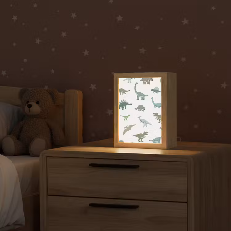 Dino - Groen - Jongens - Dinosaurus - Blauw Light Box met kabel klein -sfeer1_kind
