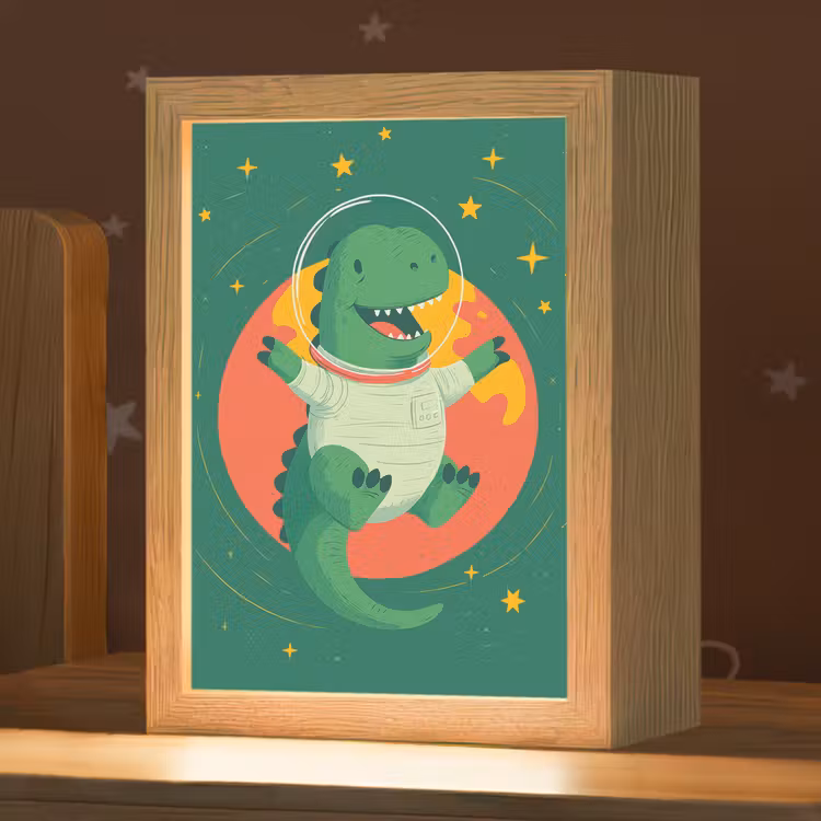 Dino - Groen - Planeet Light Box met kabel klein -zzz_3d_website