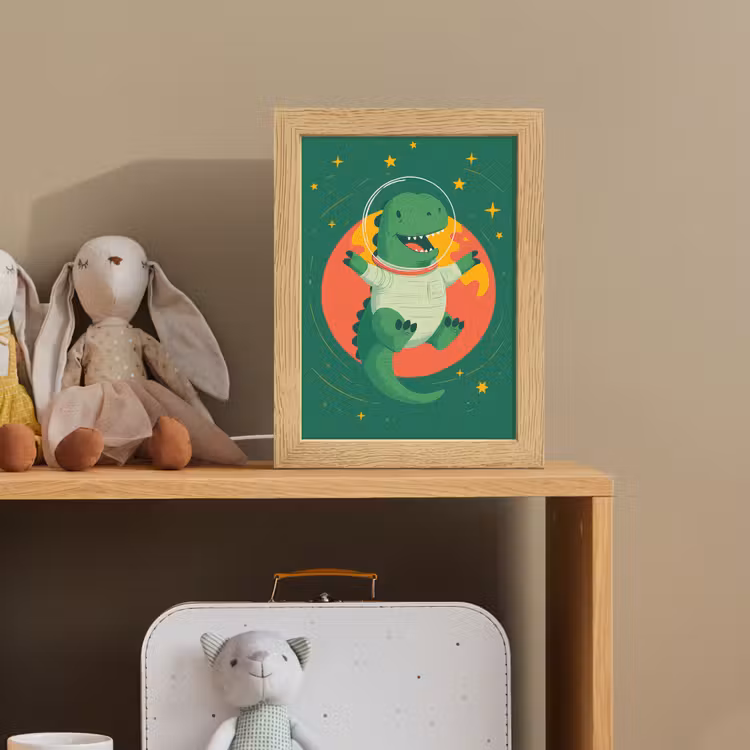 Dino - Groen - Planeet Light Box met kabel klein -sfeer2_kind