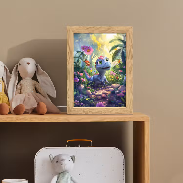 Dino - Paars - Baby - Dinosaurus Light Box met kabel klein -sfeer2_kind