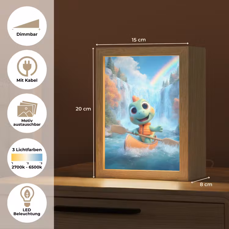 Dino - Natuur - Waterval Light Box met kabel (Kinderlampje) klein -USP_websiteoverzichtDE