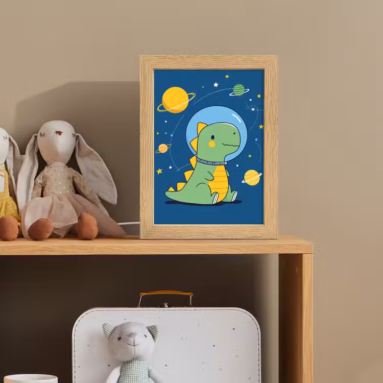 Dino - Ruimte - Planeten Light Box met kabel klein -sfeer2_kind