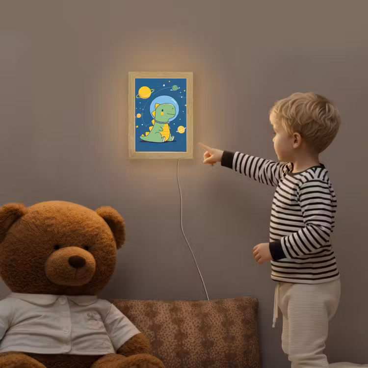 Dino - Ruimte - Planeten Light Box met kabel klein -sfeer4a_kind