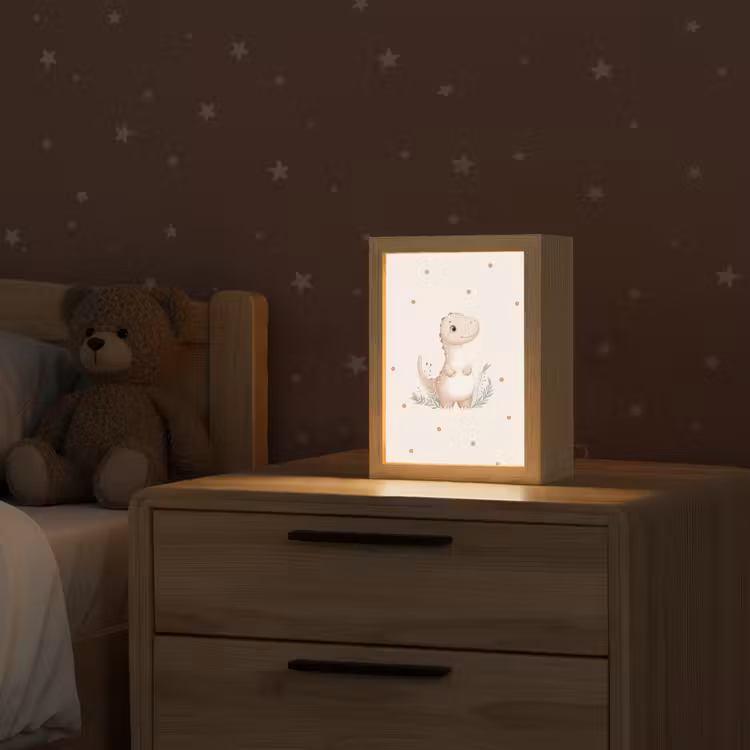 Dinosaurus - Bladeren - Pastel - Stippen Light Box met kabel klein -sfeer1_kind
