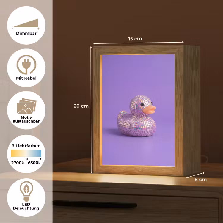 Disco - Eend - Paars Light Box met kabel (Kinderlampje) klein -USP_websiteoverzichtDE