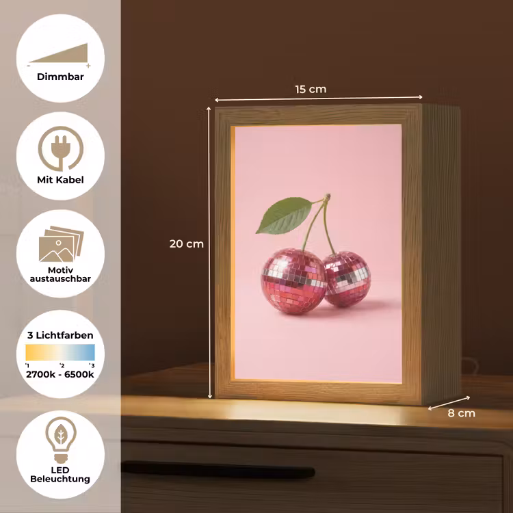 Disco - Kersen - Roze Light Box met kabel (Kinderlampje) klein -USP_websiteoverzichtDE