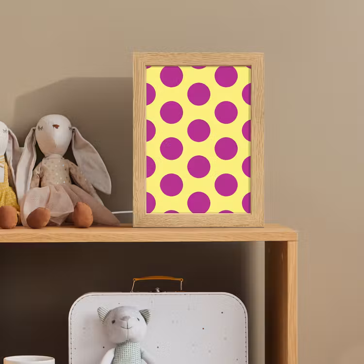 Dots - Klassiek - Geel Light Box met kabel (Kinderlampje) klein 904 -sfeer2_kind