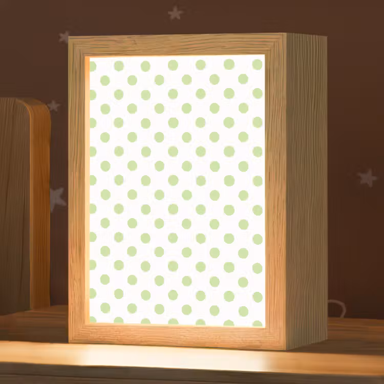 Dots - Klassiek - Groen Light Box met kabel (Kinderlampje) klein 904 -zzz_3d_website