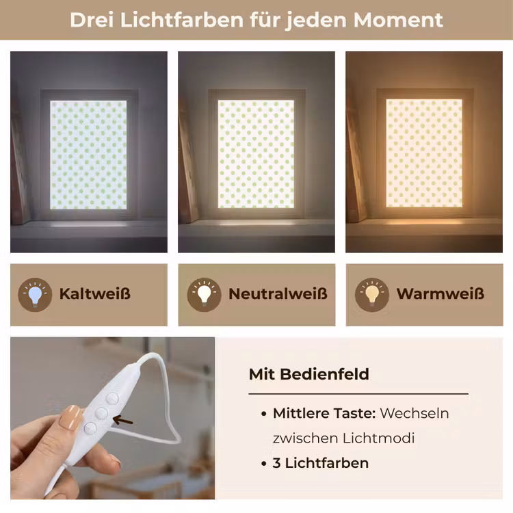 Dots - Klassiek - Groen Light Box met kabel (Kinderlampje) klein 904 -USP_lichtkleurDE