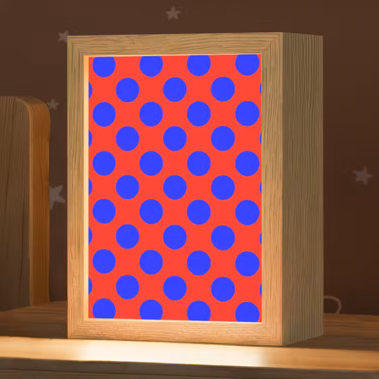 Dots - Klassiek - Rood Light Box met kabel (Kinderlampje) klein 904 -zzz_3d_website