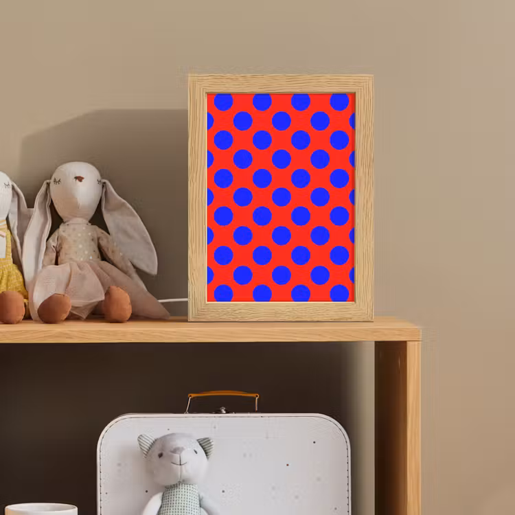 Dots - Klassiek - Rood Light Box met kabel (Kinderlampje) klein 904 -sfeer2_kind