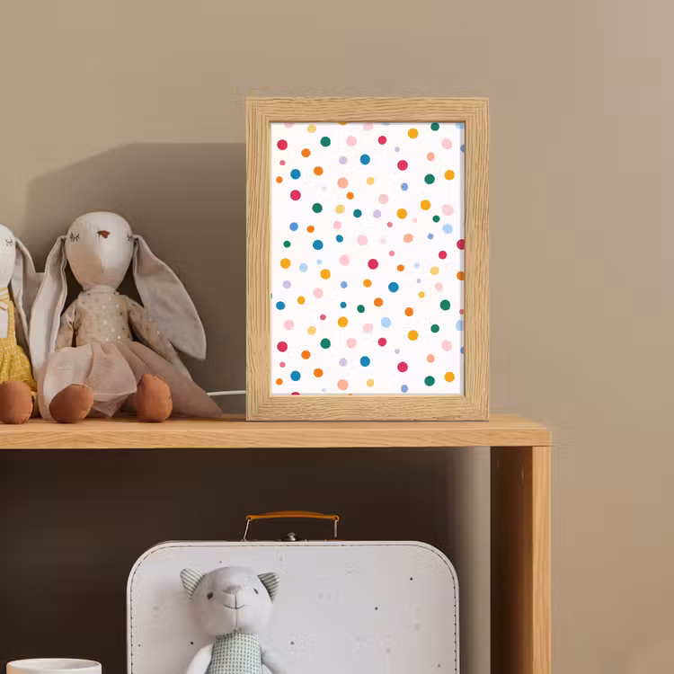 Stippen - Speels - Kleurrijk Light Box met kabel (Kinderlampje) klein 904 -sfeer2_kind