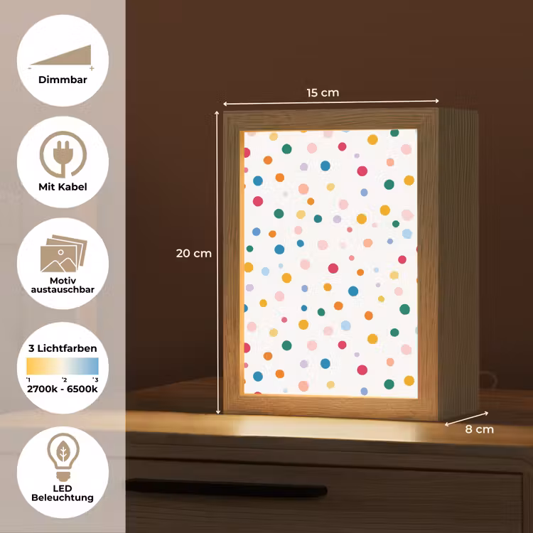 Stippen - Speels - Kleurrijk Light Box met kabel (Kinderlampje) klein 904 -USP_websiteoverzichtDE