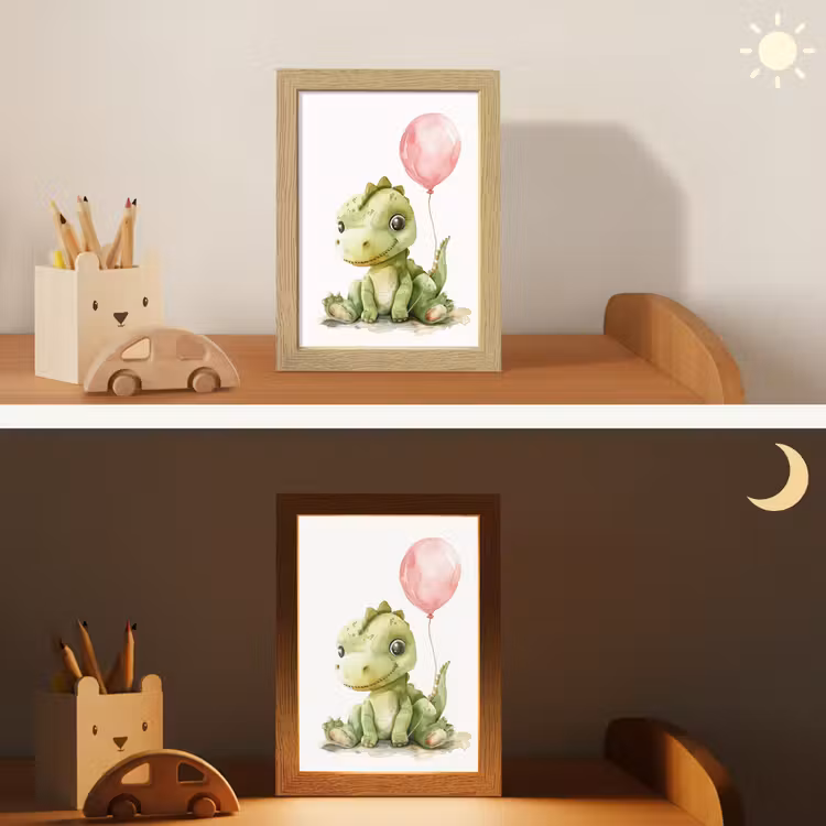 Draak - Baby dier - Roze ballon Light Box met kabel klein -sfeer3_kind