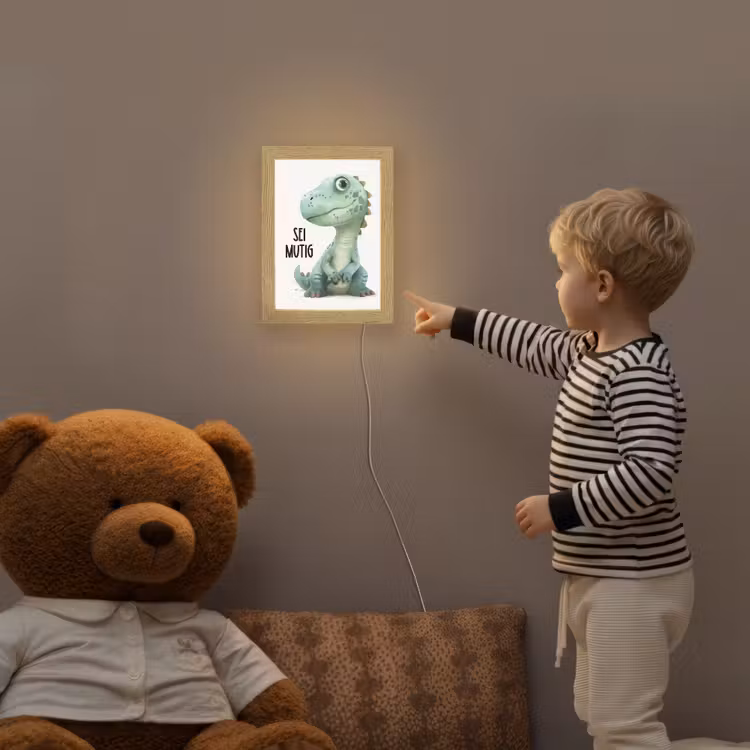 Draak - Wees moedig - Quote Light Box met kabel klein -sfeer4a_kind