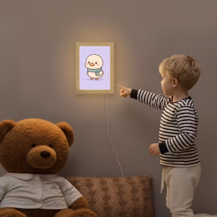 Eend - Sjaal - Paars Light Box met kabel klein -sfeer4a_kind